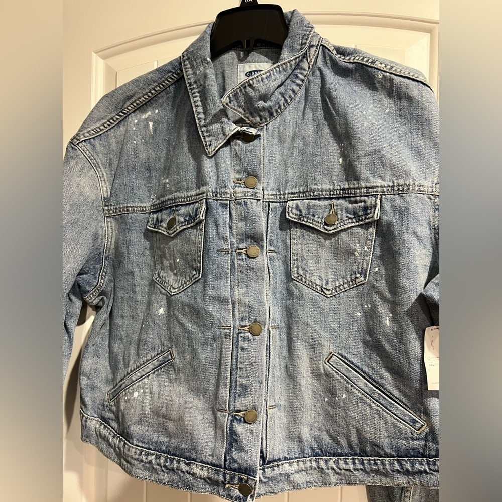 NEW NWT Old Navy paint splatter‎ Jean jacket XXL plus - Picture 2 of 7